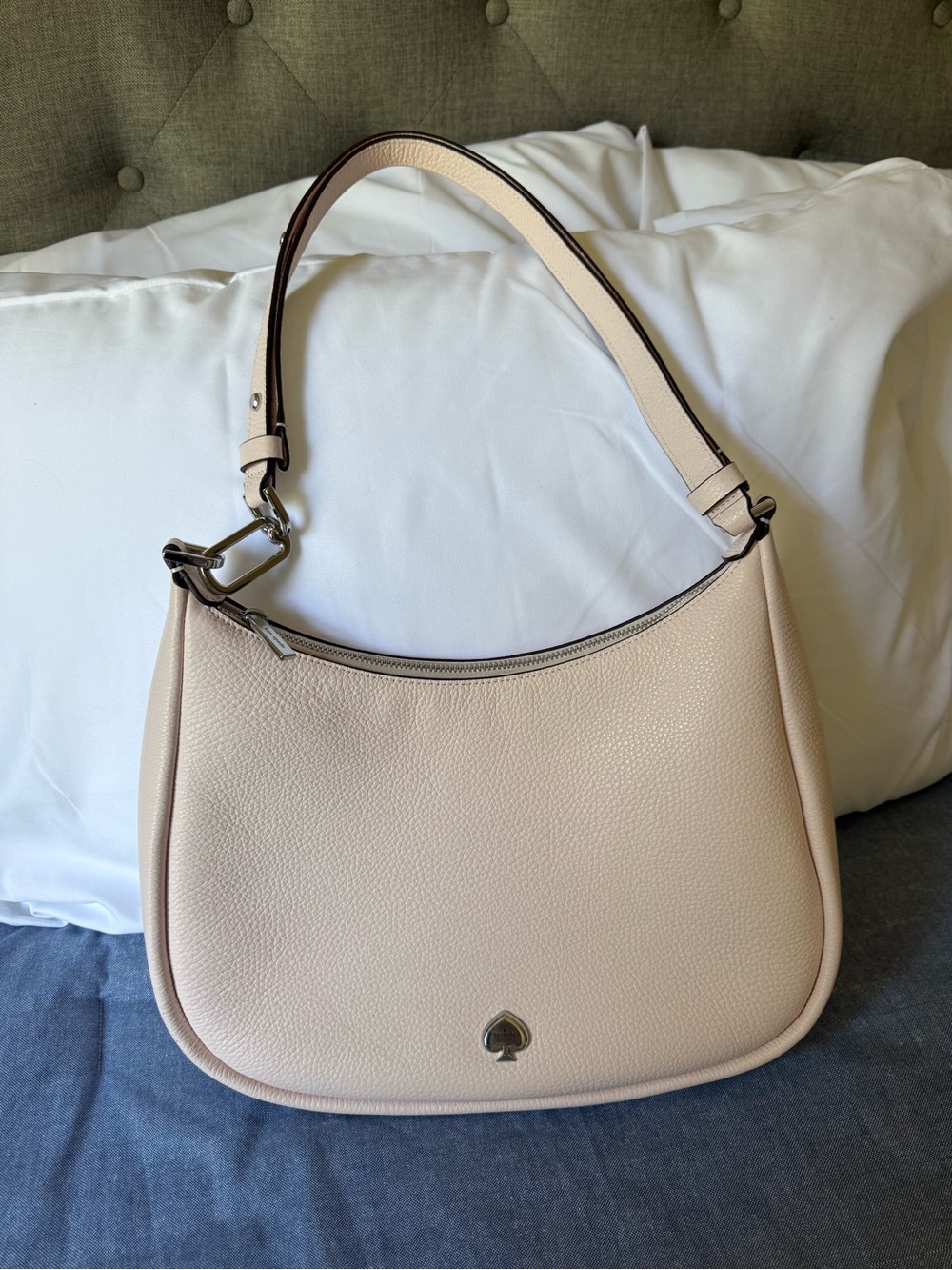 kate Spade Pebbled Leather Bag in Blush - Picture 7 of 10